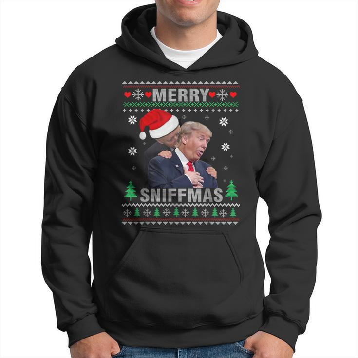Merry Sniffmas Christmas Anti Biden Ugly Christmas Sweater Hoodie