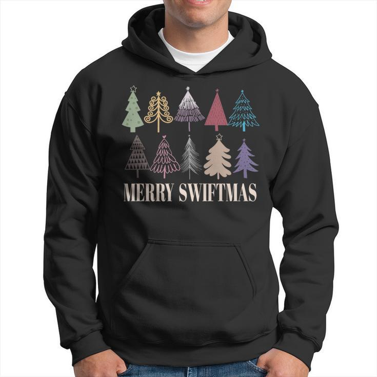Merry Swiftmas Christmas Trees Xmas Holiday Pajamas Retro Hoodie