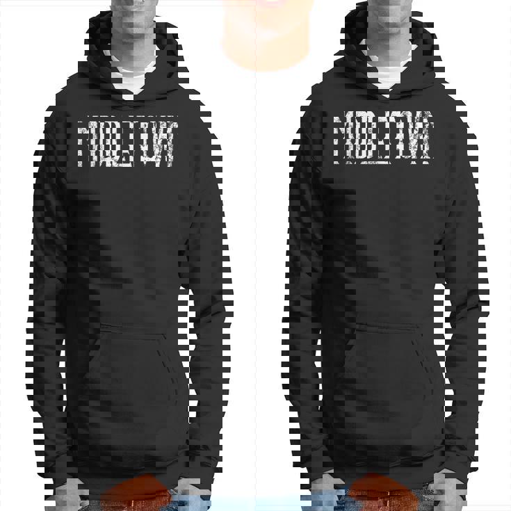 Middletown Vintage White Script Apparel Hoodie