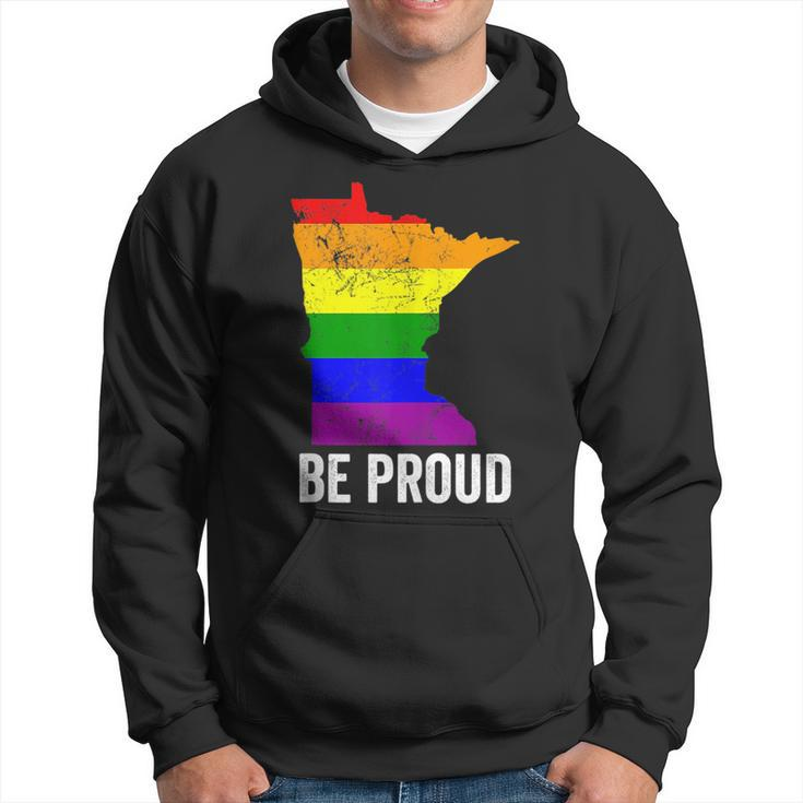 Minnesota State Gay Pride Flag Lgbt Lesbian Bisexual Trans  Hoodie