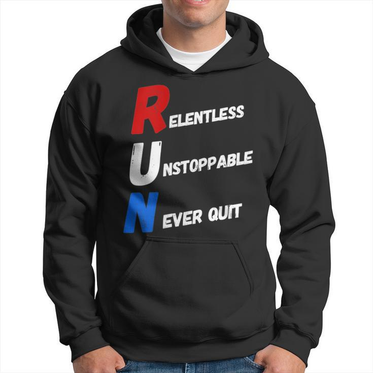 Motivational Running Training Acronym Workout Gym Quote Hoodie