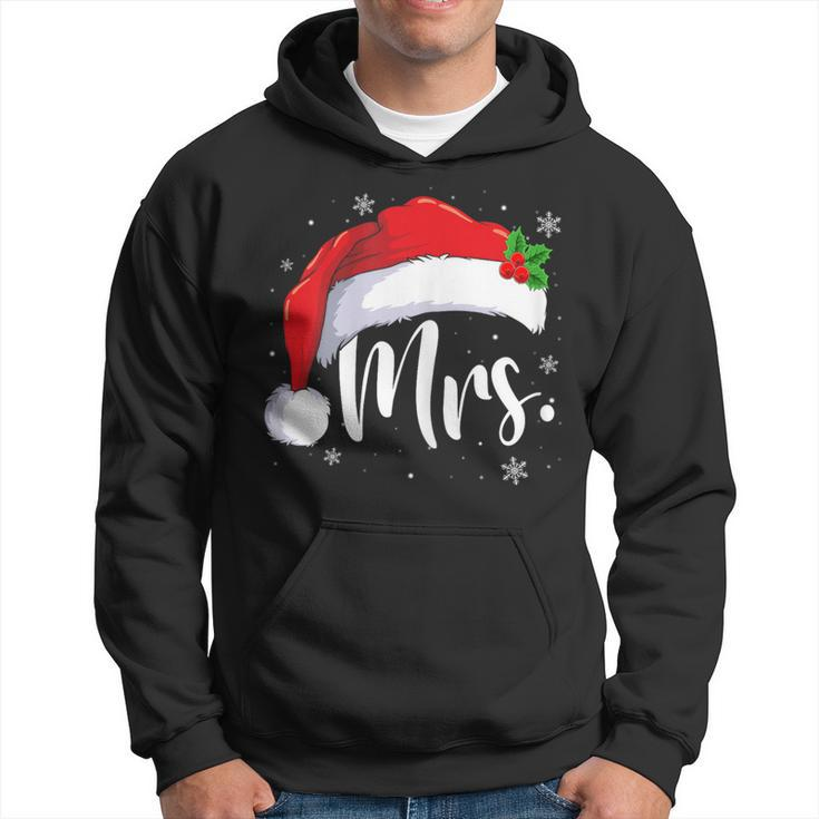 Mr Mrs Claus Christmas Couples Matching His And Her Pajamas Hoodie