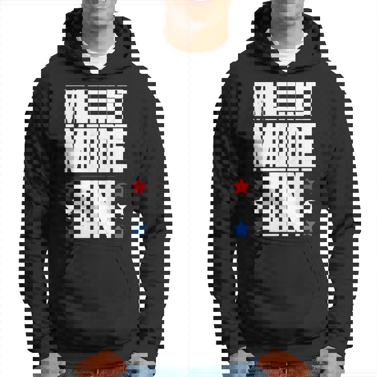 Mullet Mode On - Funny Redneck Mullet Pride  Hoodie