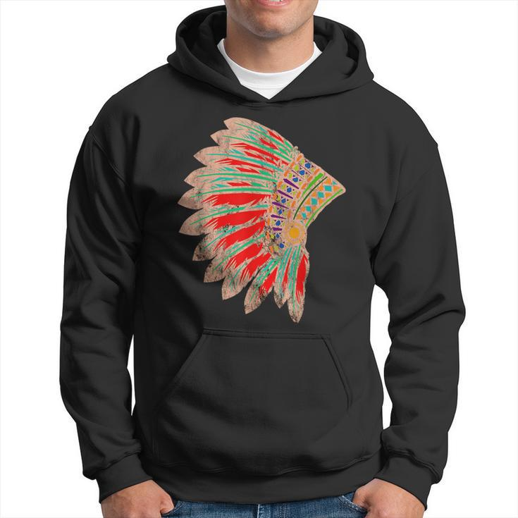 Native American Indian Tribes Feather Headdress Pride Chief Hoodie