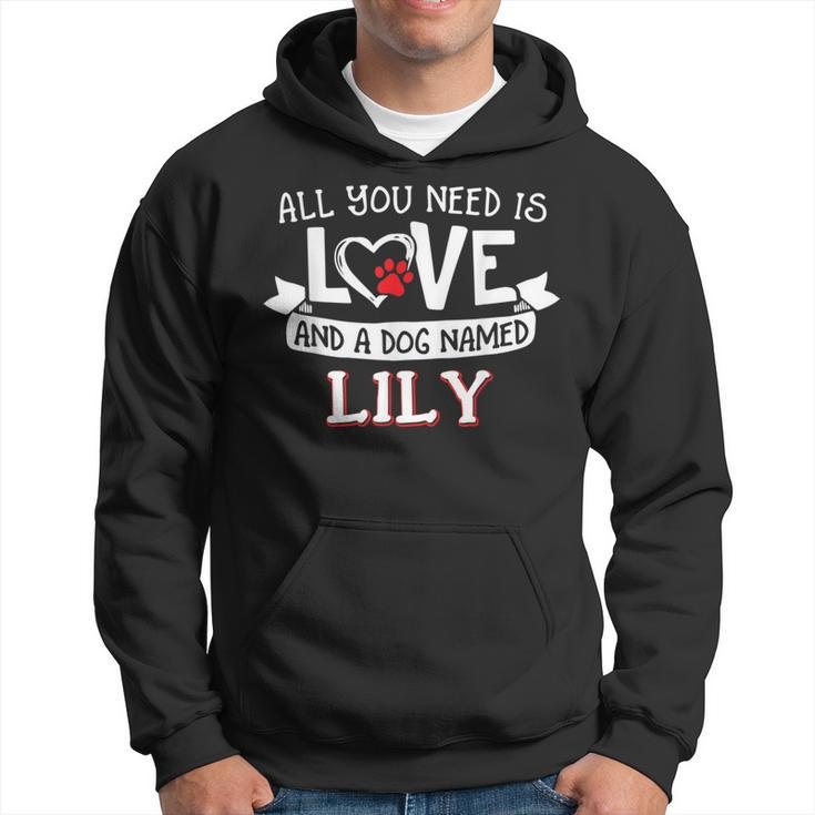 All You Need Is Love And A Dog Named Lily Small Large Hoodie
