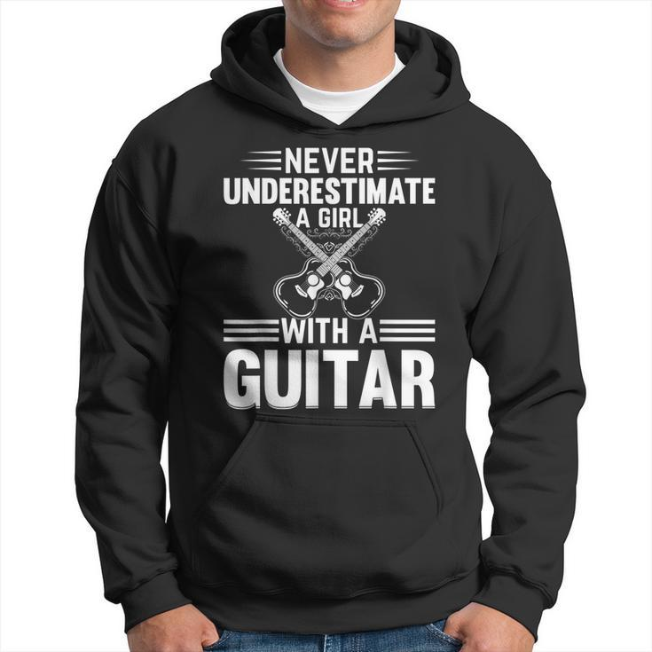 Never Underestimate A Girl With A Guitar Player Girl Hoodie