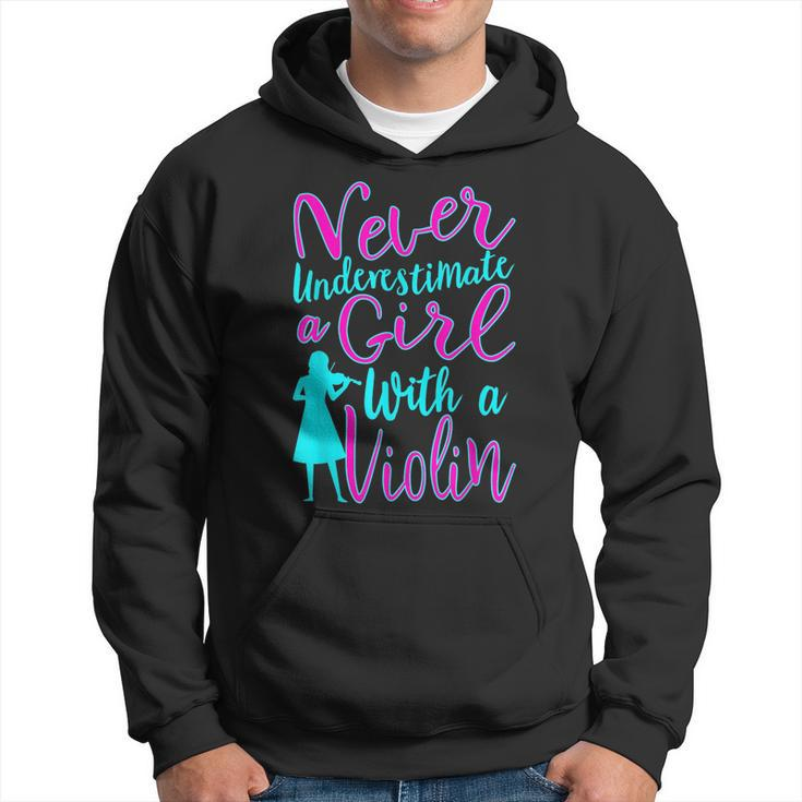 Never Underestimate A Girl With A Violin Cool Gift Hoodie