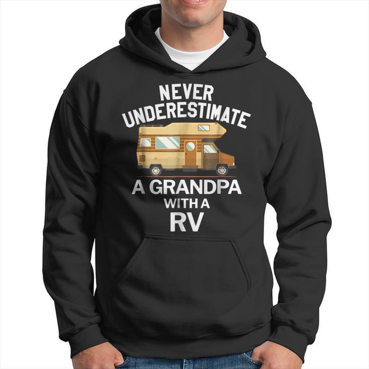 Never Underestimate A Grandpa With A Rv Funny Hoodie