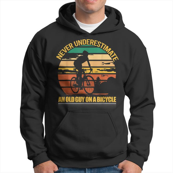 Never Underestimate An Old Guy On A Bicycle For Bike Lovers Hoodie