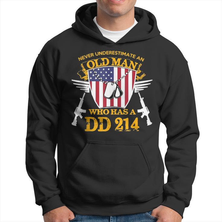 Never Underestimate An Old Man Who Has A Dd214 Alumni Gift Hoodie