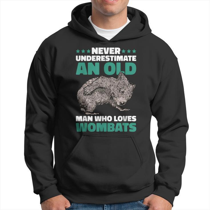 Never Underestimate An Old Man Who Loves Wombat Hoodie