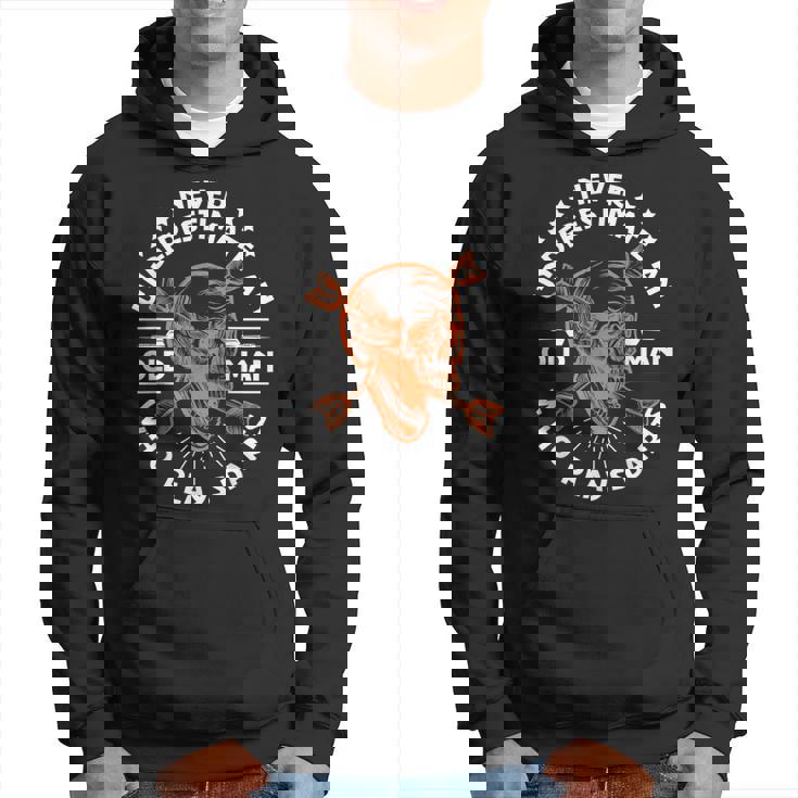 Never Underestimate An Old Man Who Plays Darts Hoodie