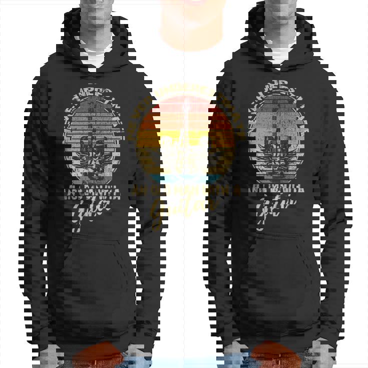 Never Underestimate An Old Man With A Guitar Player Vintage Hoodie
