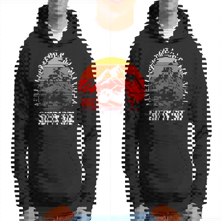 Never Underestimate An Old Man With A Side By Side Gift For Mens Old Man Funny Gifts Hoodie