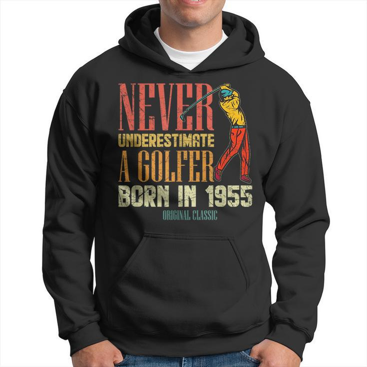 Never Underestimate Golfer Born In 1955 Gift 65 Years Old Hoodie