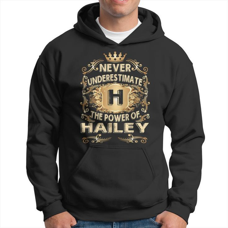 Never Underestimate Hailey Personalized Name Hoodie