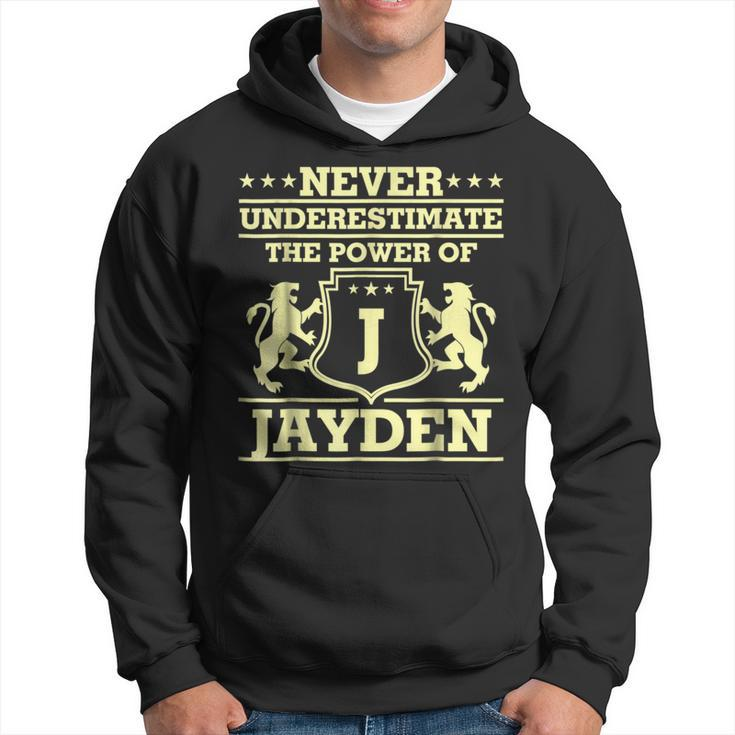 Never Underestimate Jayden Personalized Name Hoodie