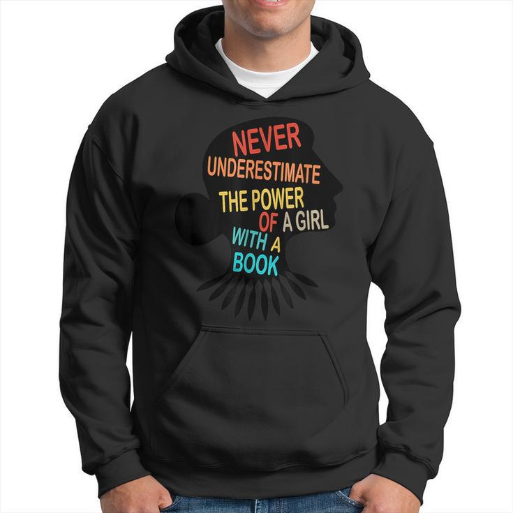 Never Underestimate The Power Of A Girl With Book Feminist Hoodie