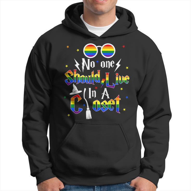 No One Should Live In A Closet Lgbtq Gay Pride Proud Ally  Hoodie