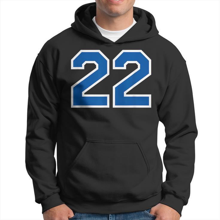 Number 22 Sports White Blue Lucky Number Hoodie