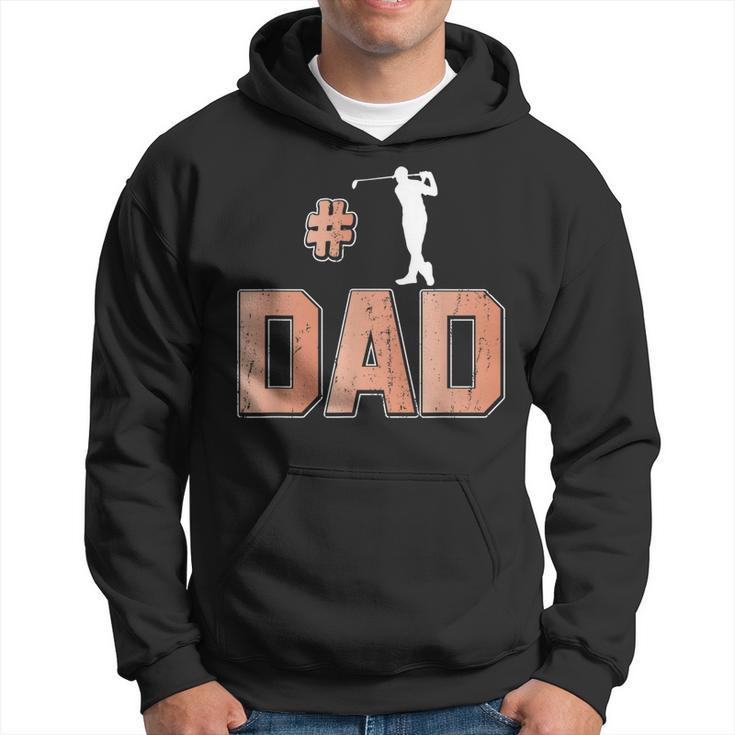 Number One Golf Dad  1 Father  Golfing Grandpa Hoodie