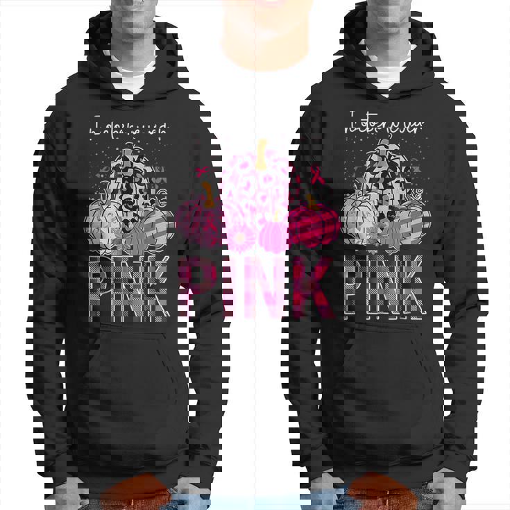 In October We Wear Pink Pumpkin Breast Cancer Awareness Hoodie