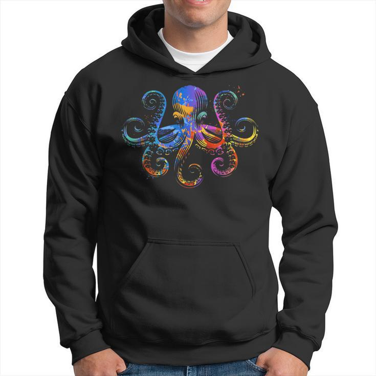 Octopus Graphic - Colorful Ocean Octopus Design  Hoodie