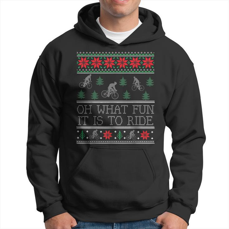 Oh What Fun It Is To Ride Cycling Ugly Christmas Sweaters Hoodie