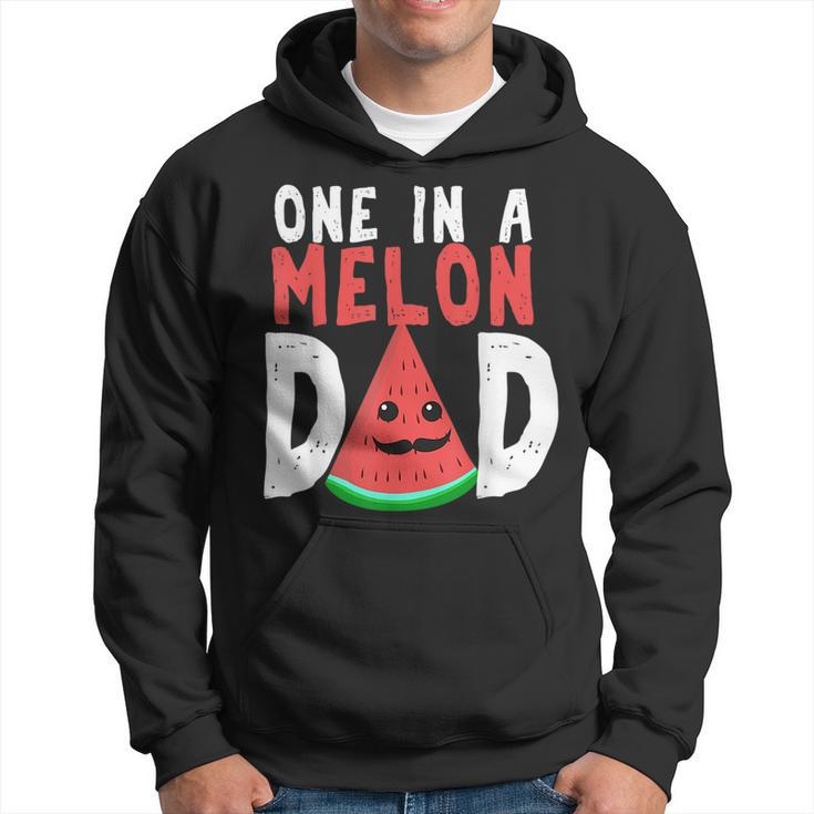 One In A Melon Dad Funny Watermelon Pun Summer Fathers Day Gift For Mens Hoodie