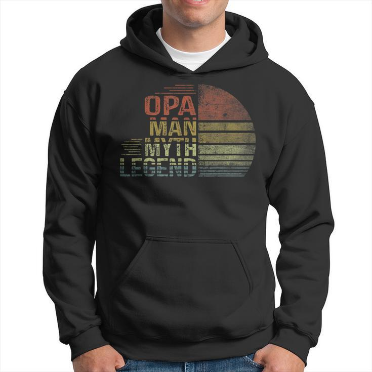 Opa Man Myth Legend Vintage Men Retro Classic Grandpa  Gift For Mens Hoodie