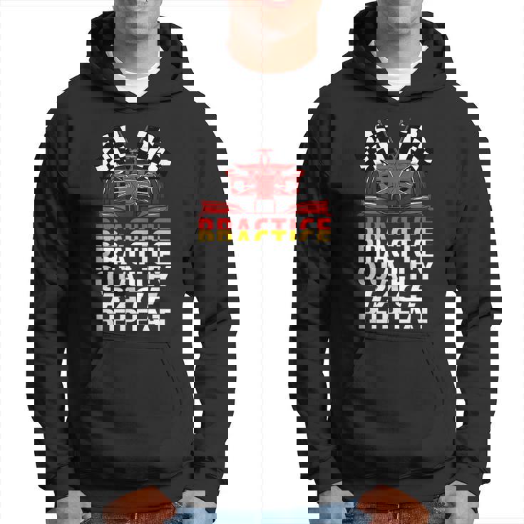 Open Wheel Formula Racing Car Practice Qualify Race Repeat Racing Funny Gifts Hoodie