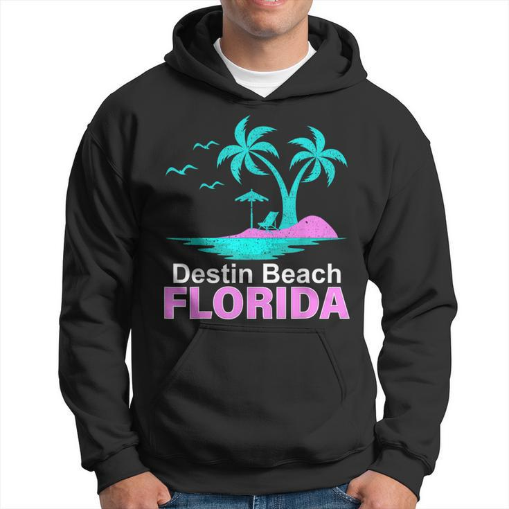 Palm Tree Sunset Summer Vacation Florida Destin Beach Hoodie