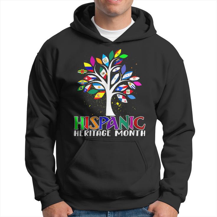 Hispanic Heritage Month Latino Tree Flags All Countries Hoodie