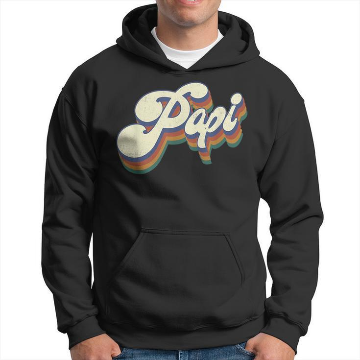 Papi Gifts Retro Vintage Fathers Day Papi  Hoodie