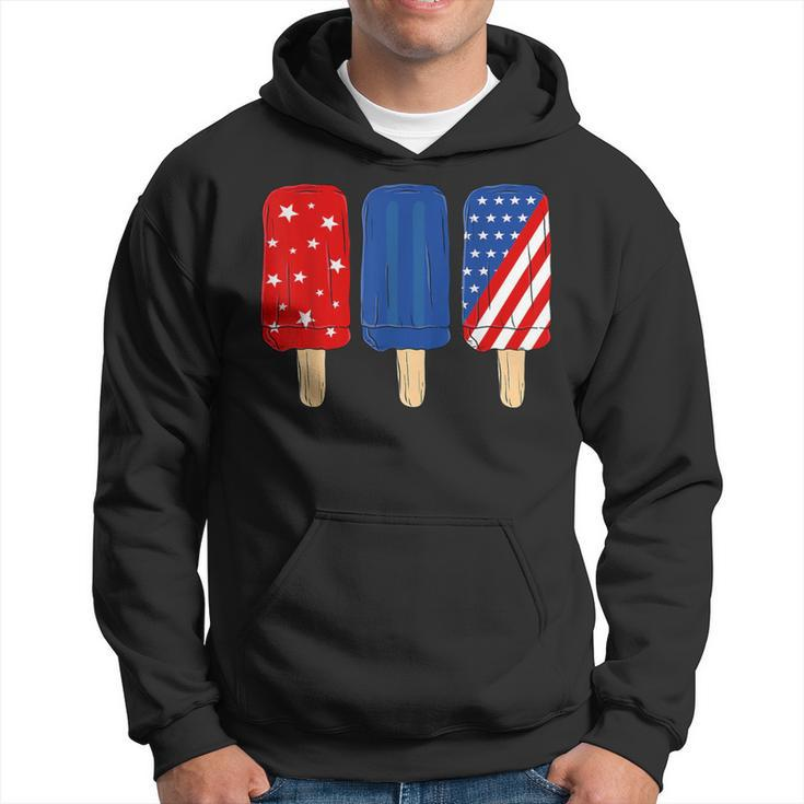 Patriotic 4Th Of July Popsicles Usa America Flag Summer Hoodie