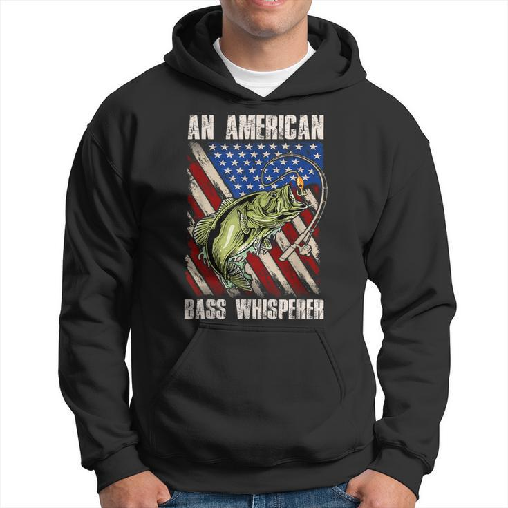 Patriotic Anglers American Bass Whisperer Fisherman  Hoodie