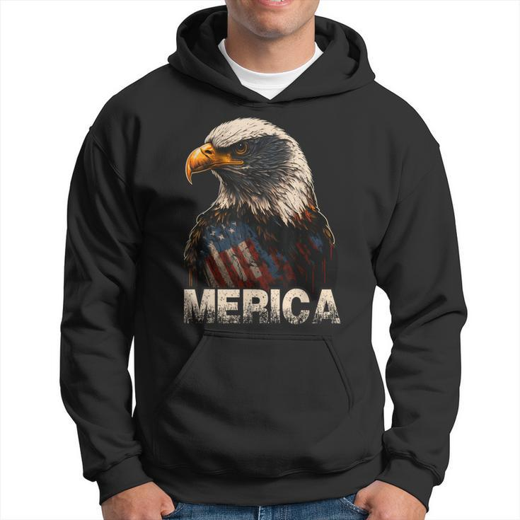 Patriotic Bald Eagle 4Th Of July Usa American Flag  Hoodie