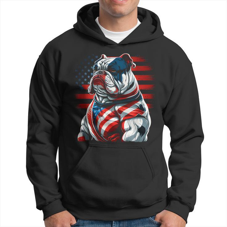 Patriotic Dog 4Th Of July Funny Bulldog Lover Patriotic Funny Gifts Hoodie