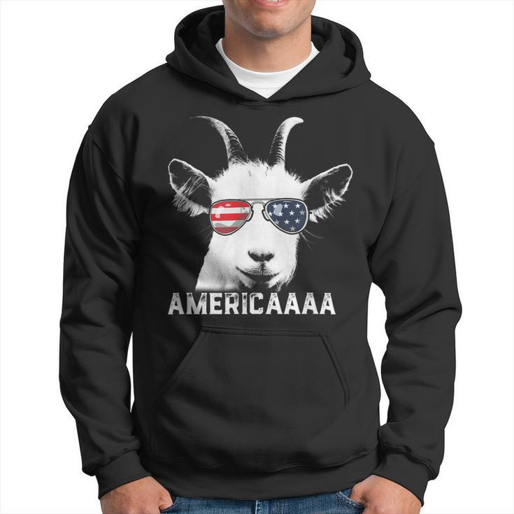 Patriotic Goat 4Th Of July Funny Goat Americaaa Hoodie