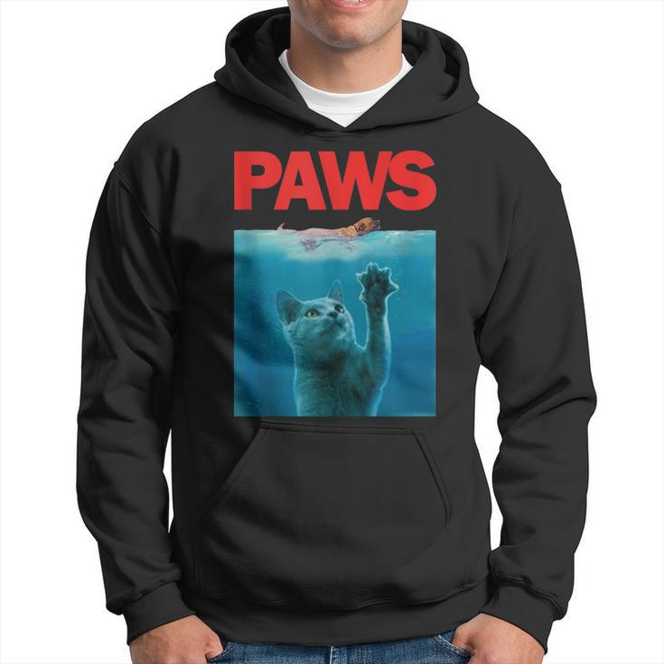 Paws Kitten Meow Parody Funny Cat Lover  Gift For Women Hoodie