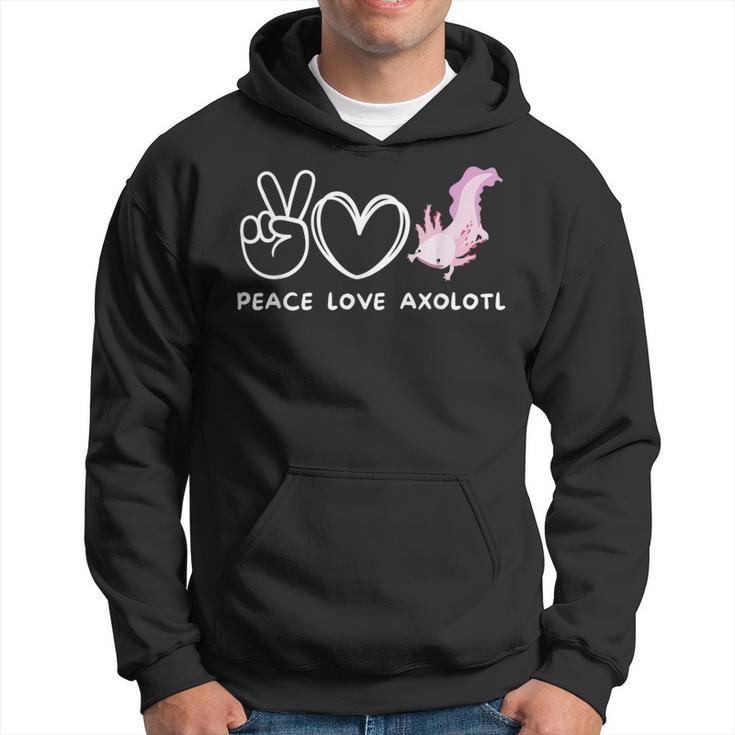 Peace Love Axolotl Retro Axolotl Lover  Hoodie