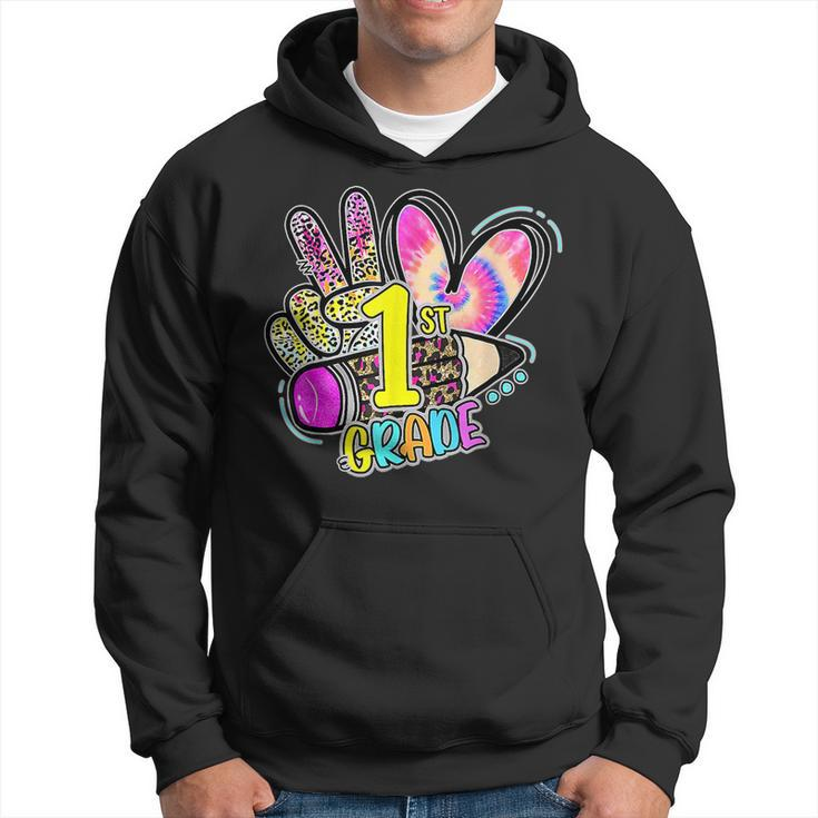Peace Out First Grade Last Day Of School Kids End Of School  Hoodie