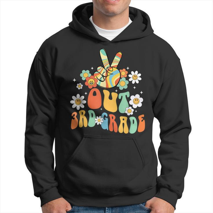 Peace Out Third Grade Groovy Student Graduation Gifts Hoodie
