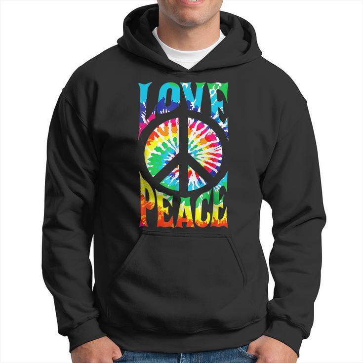 Peace Sign Love T 60S 70S Tie Die Hippie Costume Hoodie