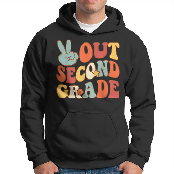 Peace Sign Out Second Grade Groovy 2Nd Last Days School  Hoodie