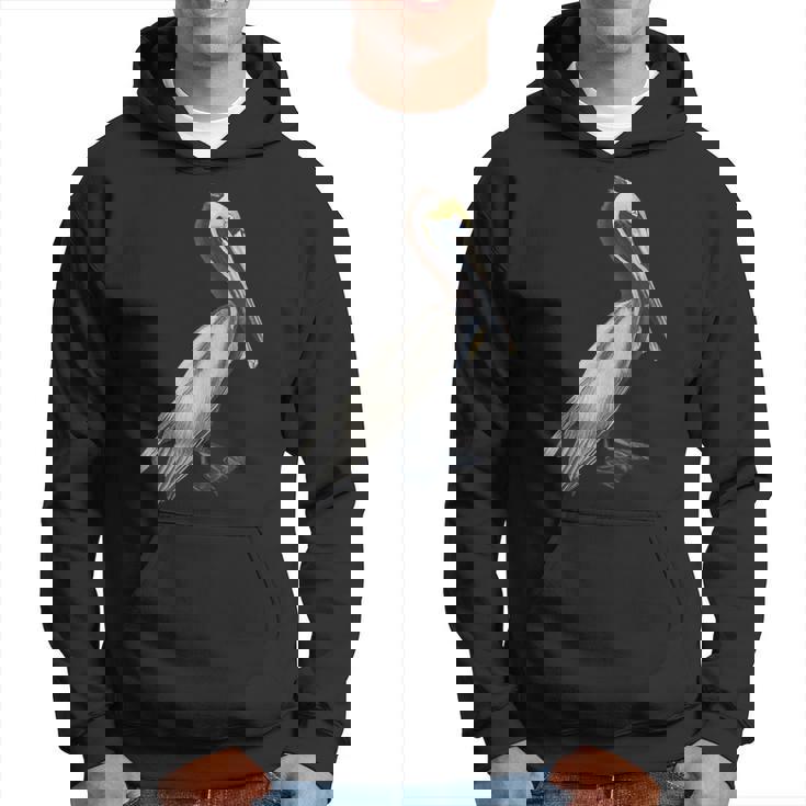 Pelican Vintage Bird Graphic Brown Pelican Hoodie