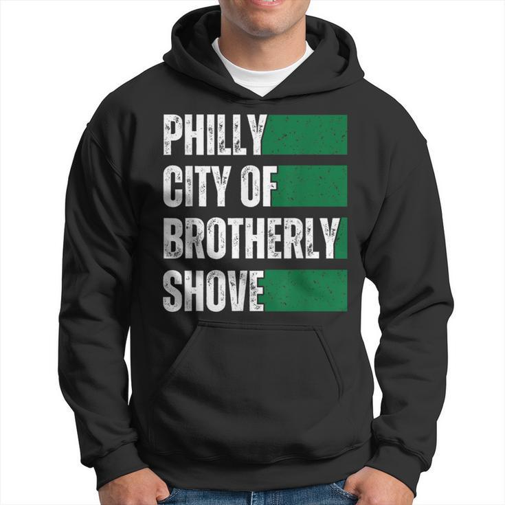 Philly City Of Brotherly Shove American Football Quarterback Hoodie
