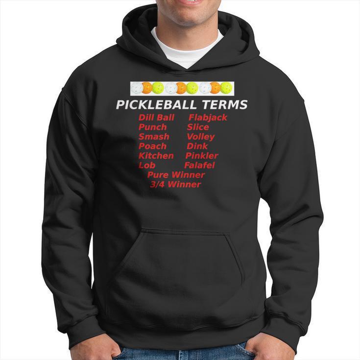Pickleball Terms Words Expressions Lob Smash Kitchen T  Hoodie