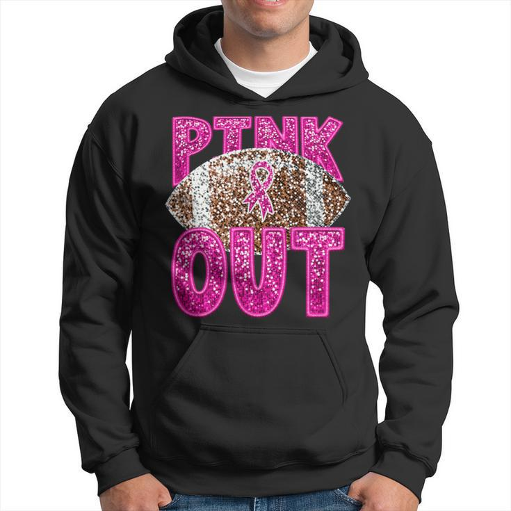Pink Ribbon Breast Cancer Awareness Football Pink Out Hoodie