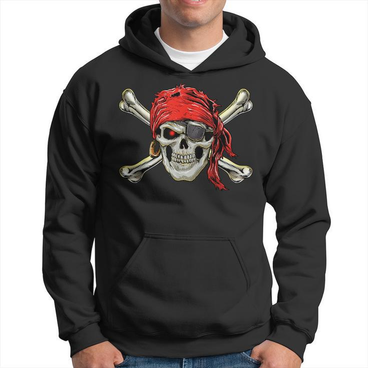 Pirate Costume Skull And Crossbones Jolly Roger Pirate  Hoodie